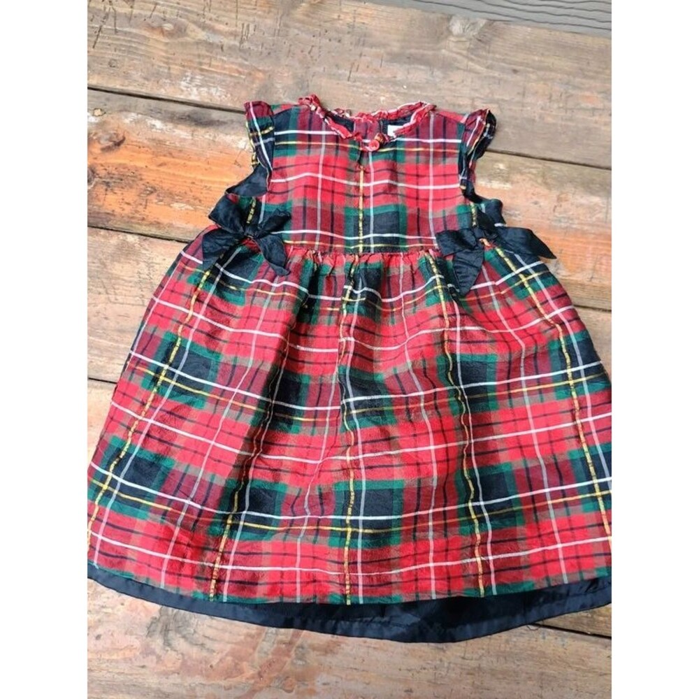 Janie and Jack 12-18 Month Christmas Plaid holiday dress